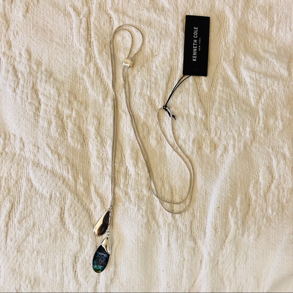 NWT Kenneth Cole Abalone Slider Necklace - Picture 4 of 5
